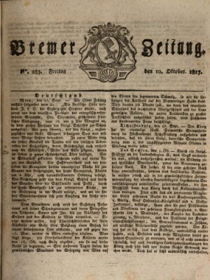 Bremer Zeitung Freitag 10. Oktober 1817