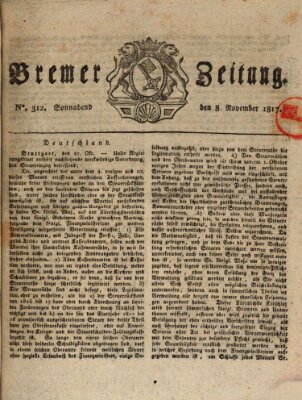 Bremer Zeitung Samstag 8. November 1817