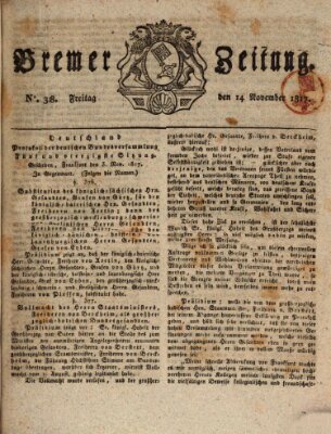 Bremer Zeitung Freitag 14. November 1817