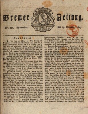 Bremer Zeitung Mittwoch 19. November 1817