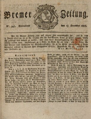 Bremer Zeitung Samstag 13. Dezember 1817