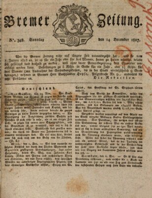 Bremer Zeitung Sonntag 14. Dezember 1817