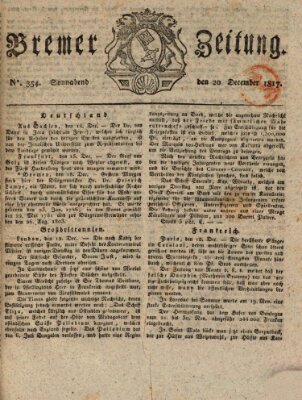 Bremer Zeitung Samstag 20. Dezember 1817