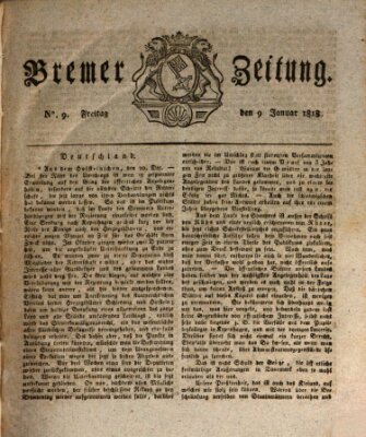 Bremer Zeitung Freitag 9. Januar 1818