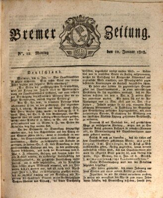 Bremer Zeitung Montag 12. Januar 1818