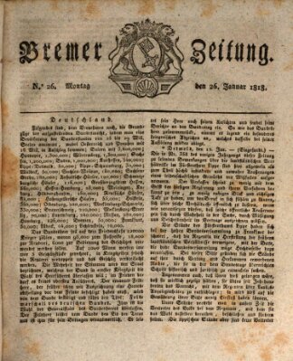 Bremer Zeitung Montag 26. Januar 1818