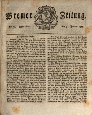 Bremer Zeitung Samstag 31. Januar 1818