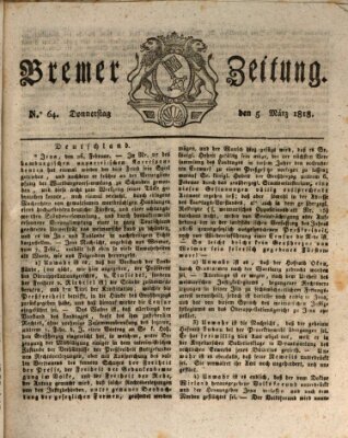 Bremer Zeitung Donnerstag 5. März 1818