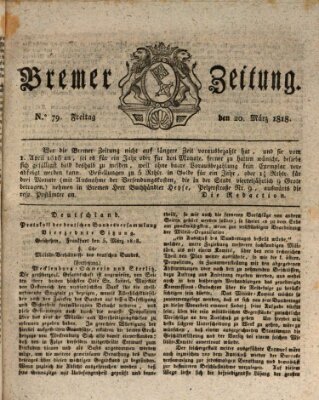 Bremer Zeitung Freitag 20. März 1818