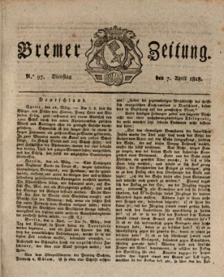 Bremer Zeitung Dienstag 7. April 1818