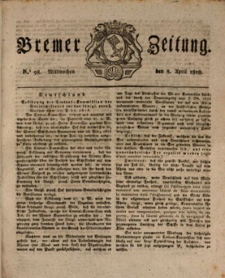 Bremer Zeitung Mittwoch 8. April 1818