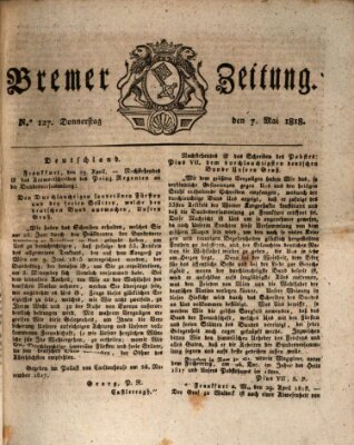 Bremer Zeitung Donnerstag 7. Mai 1818