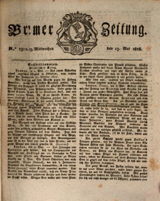 Bremer Zeitung Mittwoch 13. Mai 1818