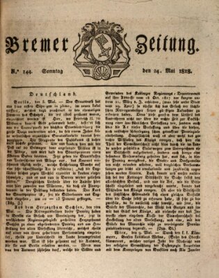 Bremer Zeitung Sonntag 24. Mai 1818