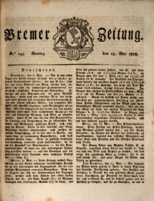 Bremer Zeitung Montag 25. Mai 1818