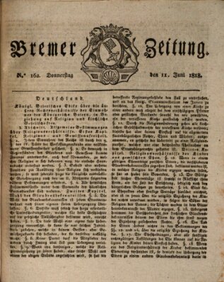 Bremer Zeitung Donnerstag 11. Juni 1818