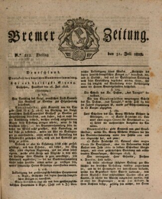 Bremer Zeitung Freitag 31. Juli 1818