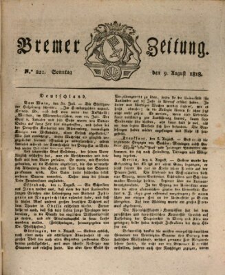 Bremer Zeitung Sonntag 9. August 1818