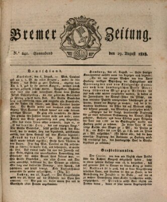 Bremer Zeitung Samstag 29. August 1818