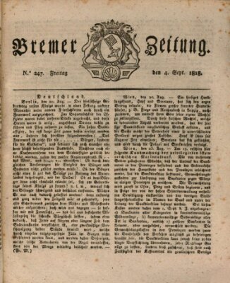 Bremer Zeitung Freitag 4. September 1818