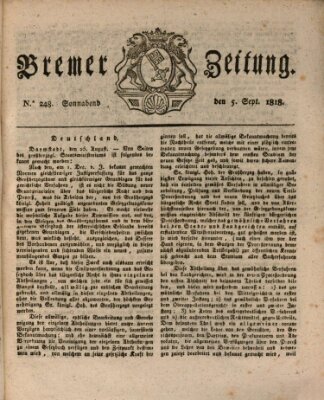 Bremer Zeitung Samstag 5. September 1818