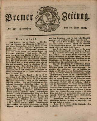 Bremer Zeitung Thursday 10. September 1818