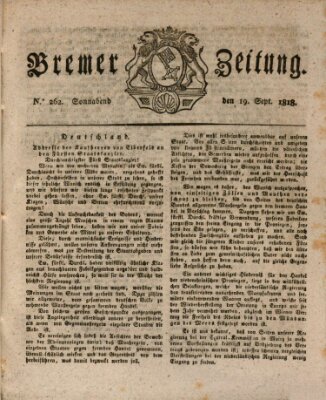 Bremer Zeitung Samstag 19. September 1818