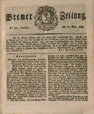 Bremer Zeitung Dienstag 29. September 1818