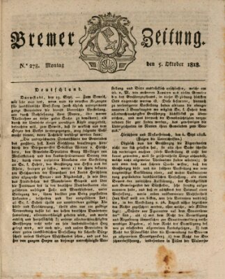 Bremer Zeitung Montag 5. Oktober 1818