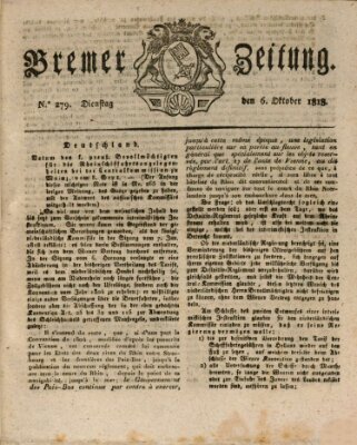 Bremer Zeitung Dienstag 6. Oktober 1818