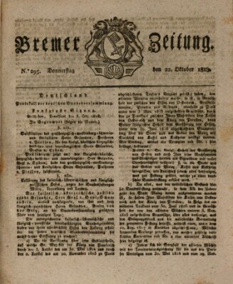 Bremer Zeitung Donnerstag 22. Oktober 1818