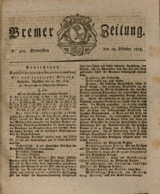 Bremer Zeitung Donnerstag 29. Oktober 1818