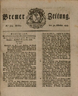 Bremer Zeitung Freitag 30. Oktober 1818