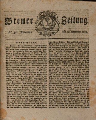 Bremer Zeitung Mittwoch 18. November 1818