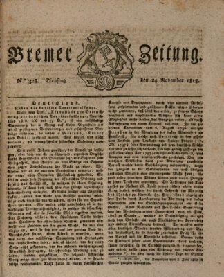 Bremer Zeitung Dienstag 24. November 1818