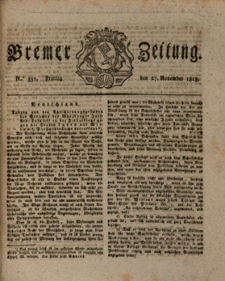 Bremer Zeitung Freitag 27. November 1818