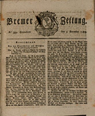 Bremer Zeitung Samstag 5. Dezember 1818