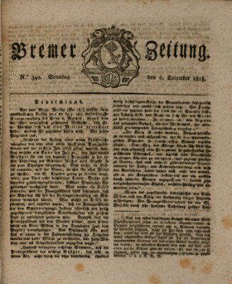 Bremer Zeitung Sonntag 6. Dezember 1818