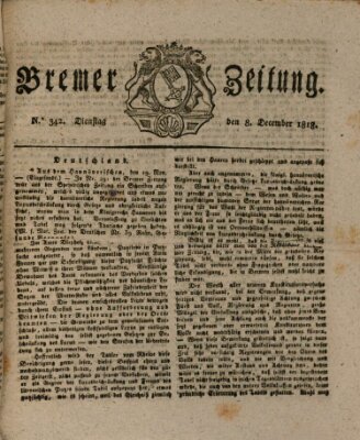 Bremer Zeitung Dienstag 8. Dezember 1818