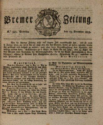 Bremer Zeitung Sonntag 13. Dezember 1818