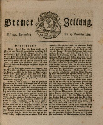 Bremer Zeitung Donnerstag 17. Dezember 1818