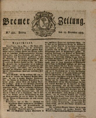 Bremer Zeitung Freitag 18. Dezember 1818