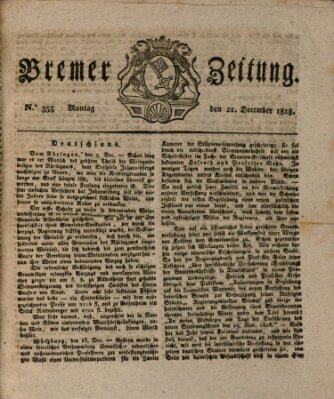 Bremer Zeitung Montag 21. Dezember 1818