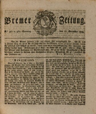 Bremer Zeitung Sonntag 27. Dezember 1818