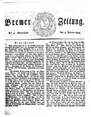 Bremer Zeitung Samstag 9. Januar 1819