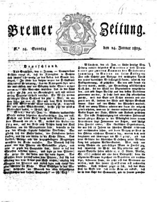 Bremer Zeitung Sonntag 24. Januar 1819