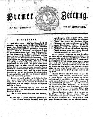 Bremer Zeitung Samstag 30. Januar 1819