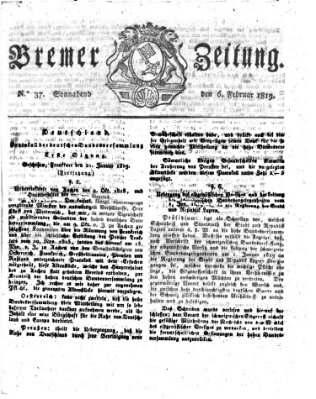 Bremer Zeitung Samstag 6. Februar 1819