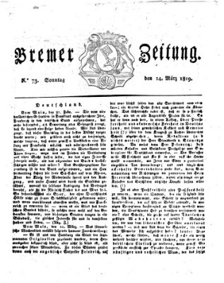 Bremer Zeitung Sonntag 14. März 1819