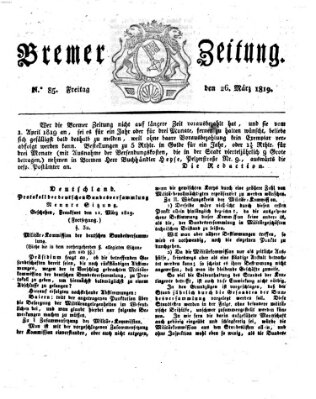 Bremer Zeitung Freitag 26. März 1819